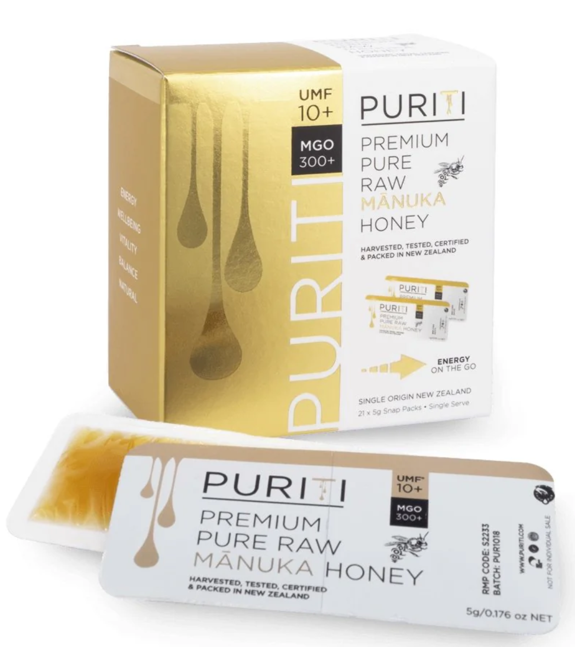 Puriti Manuka Honey Snap Pack UMF 10+ | MGO 300